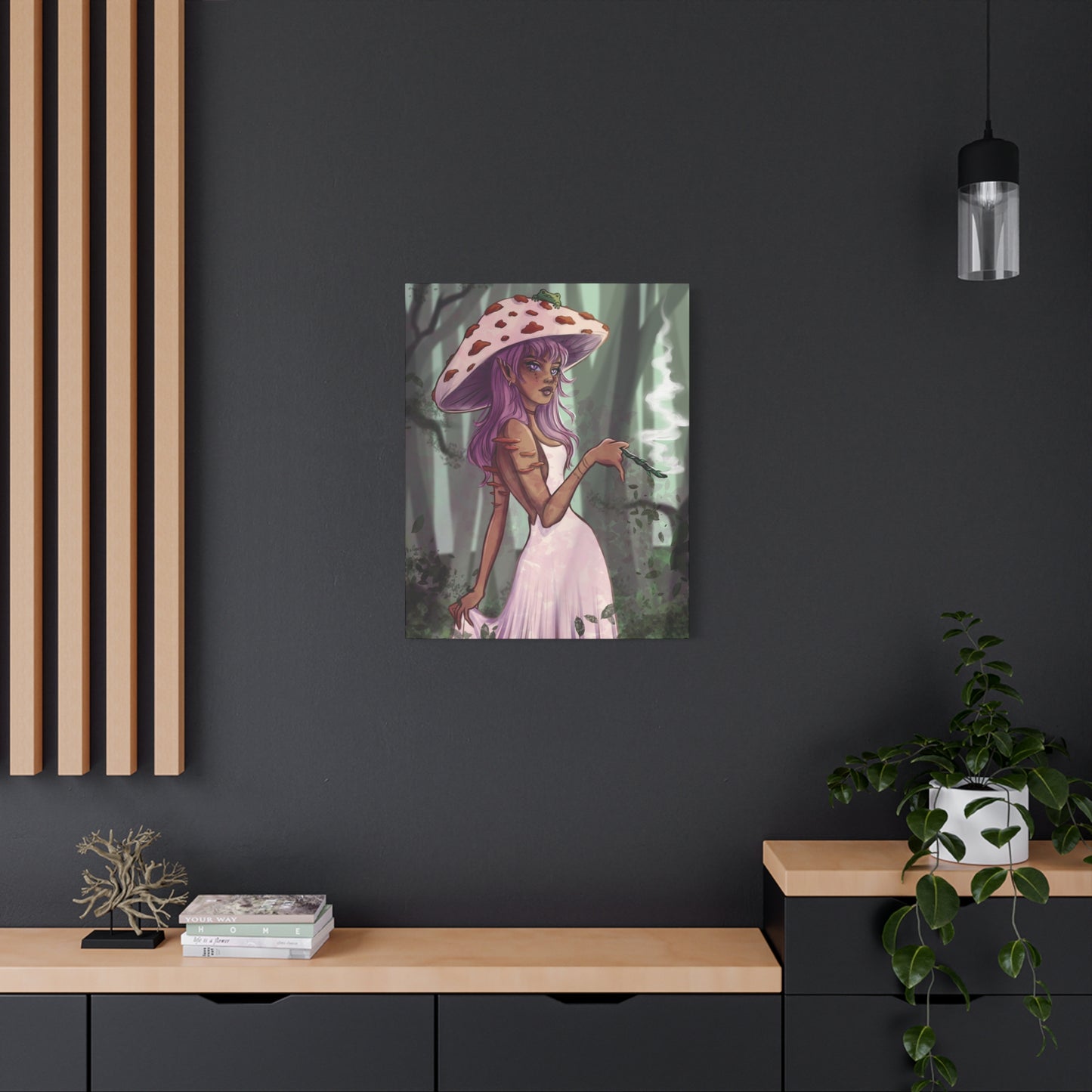Mystical Forest Goddess Art Canvas - Enchanting Fantasy Wall Decor