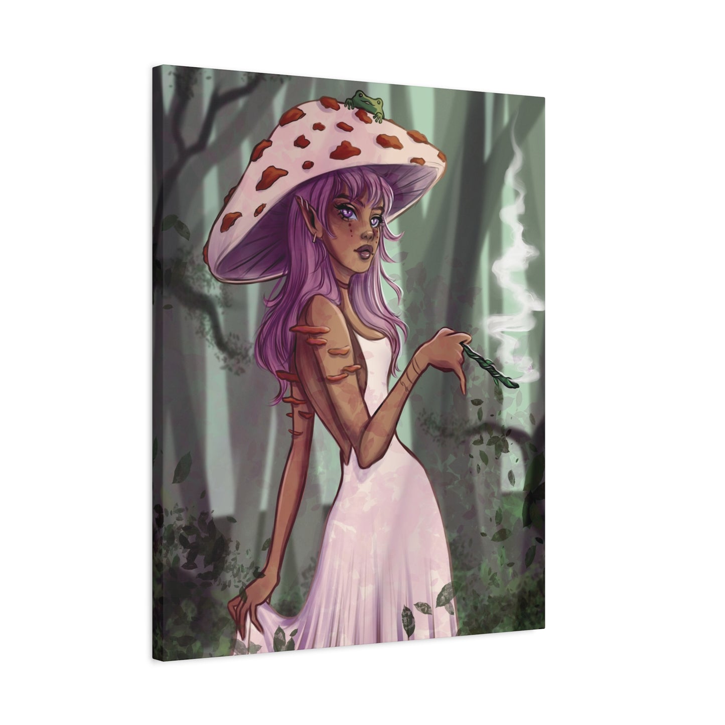 Mystical Forest Goddess Art Canvas - Enchanting Fantasy Wall Decor