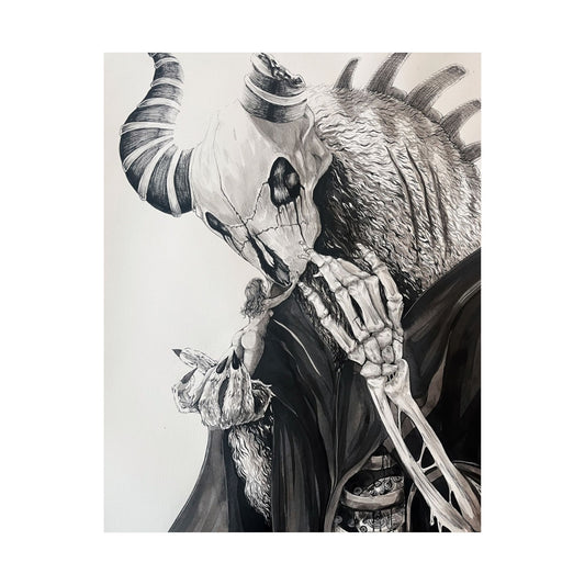 Gothic Fantasy Art Satin Poster - “Gentle Creature”, 210gsm